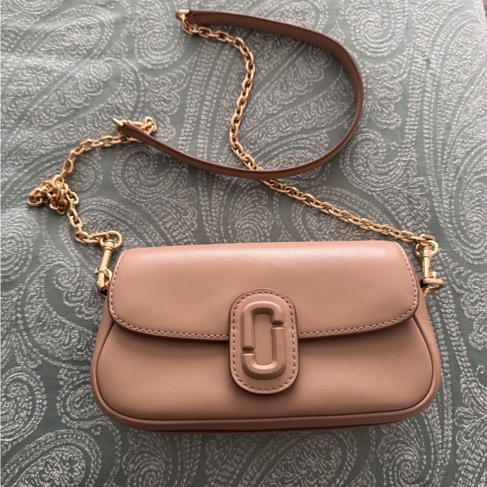 Marc Jacobs Tan Crossbody Bag with Chain Strap